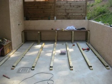 Exemples de pose sur dalle