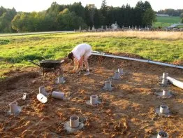 Fabrication des plots béton