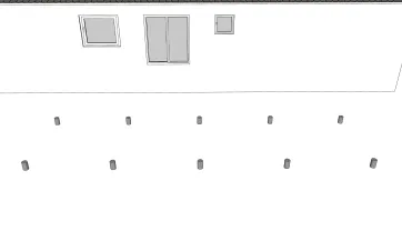 Répartition des plots en béton