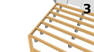 Disposition en porte-à-faux