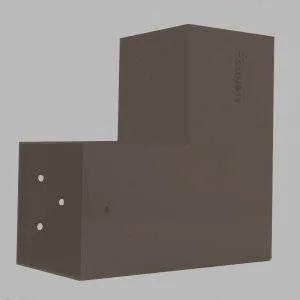 Image du connecteur SUNDIY gris beige RAL7006 - 90mm Forme L, 2 directions