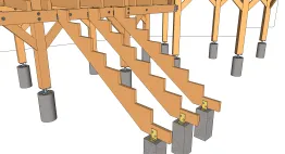 La mise en place de la crémaillère de l’escalier