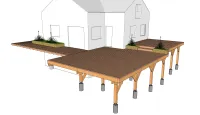 Vignette de l'article : Terrasse en bois avec structure hybride