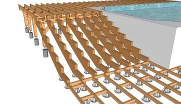 La mise en place des crémaillères de l’escalier