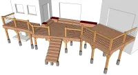 Vignette de l'article : Terrasse en bois sur pilotis à 3 niveaux 