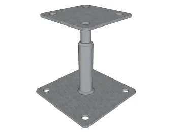 Pied de poteau réglables