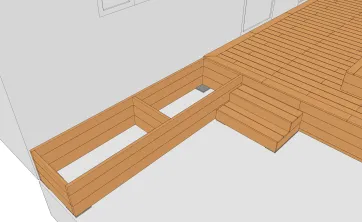 Mise en place de la structure des jardinières 1
