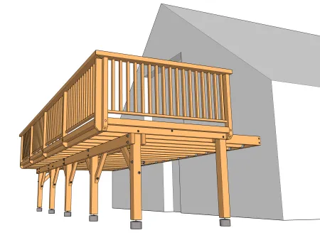 Terrasse sur pilotis