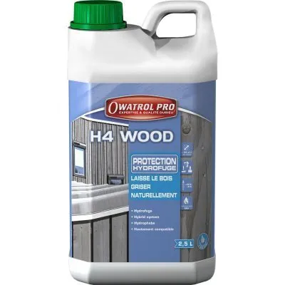H4 WOOD & STONE : Protection hydrofuge incolore nouvelle génération pour bois et pierres. - Réf. 206