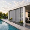 Lame XL aluminium 29mm, longueur 2m35, RAL9006 structuré GRIS ALUMINIUM
