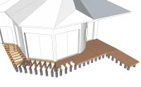 Vignette de la rubrique : Terrasse en bois sur plots maçonnés