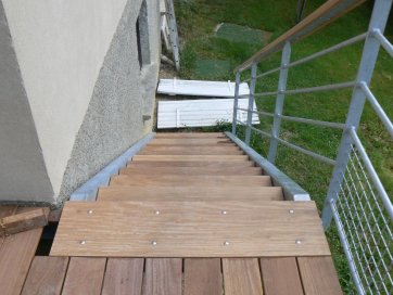 Escalier bois et métal